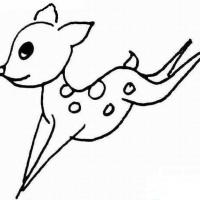 奔跑的小鹿简笔画