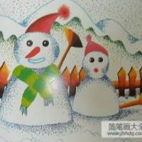 两个雪娃娃