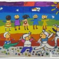 儿童画欢度国庆