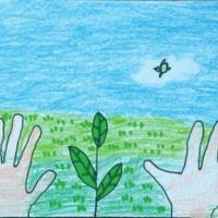 幼儿大班拥抱绿色家园儿童画参赛作品