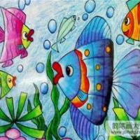 海底世界儿童画：海底世界幼儿园绘画教案