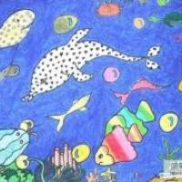 幼儿海底世界儿童画美术作品大全