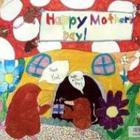 国外母亲节儿童画图片-Happy mother&amp;#039;s day