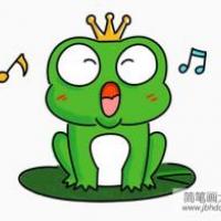 唱歌的小青蛙简笔画