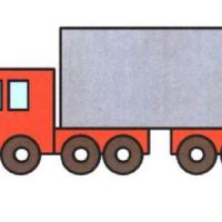 卡通货车的画法步骤教程