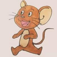 动漫人物猫和老鼠杰瑞简笔画步骤画法教程