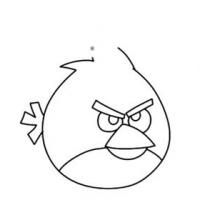 卡通形象简笔画 愤怒的小鸟