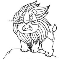 威武的狮子王简笔画图片