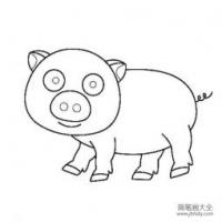 简单的小猪简笔画图片
