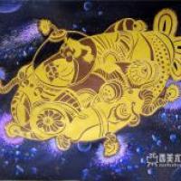 儿童一等奖科幻画《太空陨石处理器》赏析