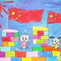 十一国庆节儿童画-乐享国庆节