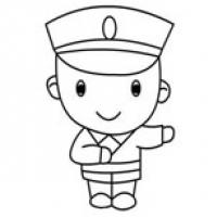 【交通警察简笔画】交通警察卡通简笔画图片