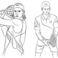 网球运动员简笔画图片大全
