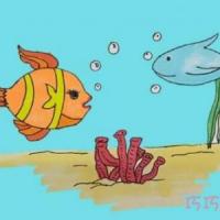 彩色海底世界鱼儿手绘怎么画