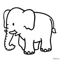 儿童画大象的图片