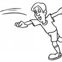【铅球运动员】掷铅球的人物简笔画简单画法图片