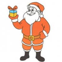 圣诞老人的画法简笔画图片 彩色圣诞老人简笔画步骤图教程