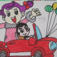 卡通人物庆六一喜迎六一儿童画作品赏析