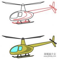 如何画卡通直升机简笔画图片