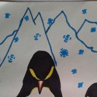 六一儿童节儿童画-六一去看企鹅