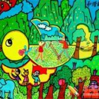 儿童科幻画，和谐的森林家园