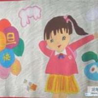 少儿关于元旦快乐儿童绘画作品