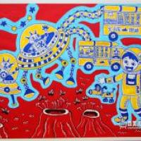 小学生科幻画《火山能源开发》赏析