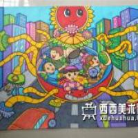 三等奖获奖科幻画《超能城市管家》赏析
