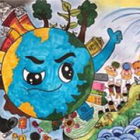 保护地球儿童画创想画一等奖