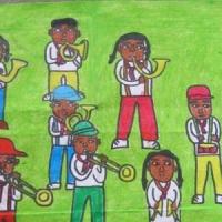 校园合唱团欢庆六一儿童节的画分享