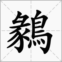 汉字鶨的拼音怎么读解释及意思