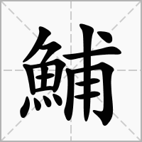 汉字鯆的拼音怎么读解释及意思